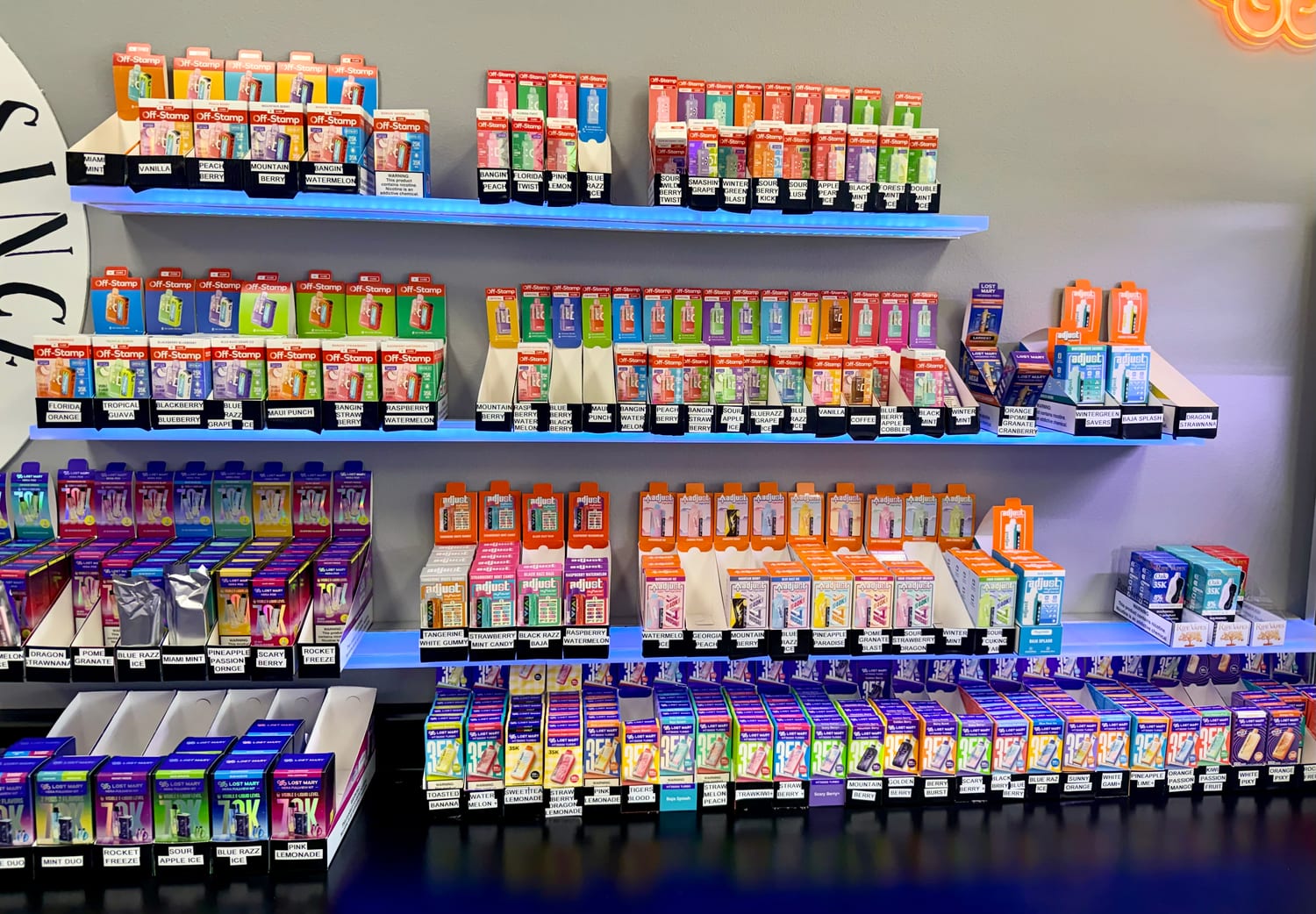 Disposables at Vapor Outlet