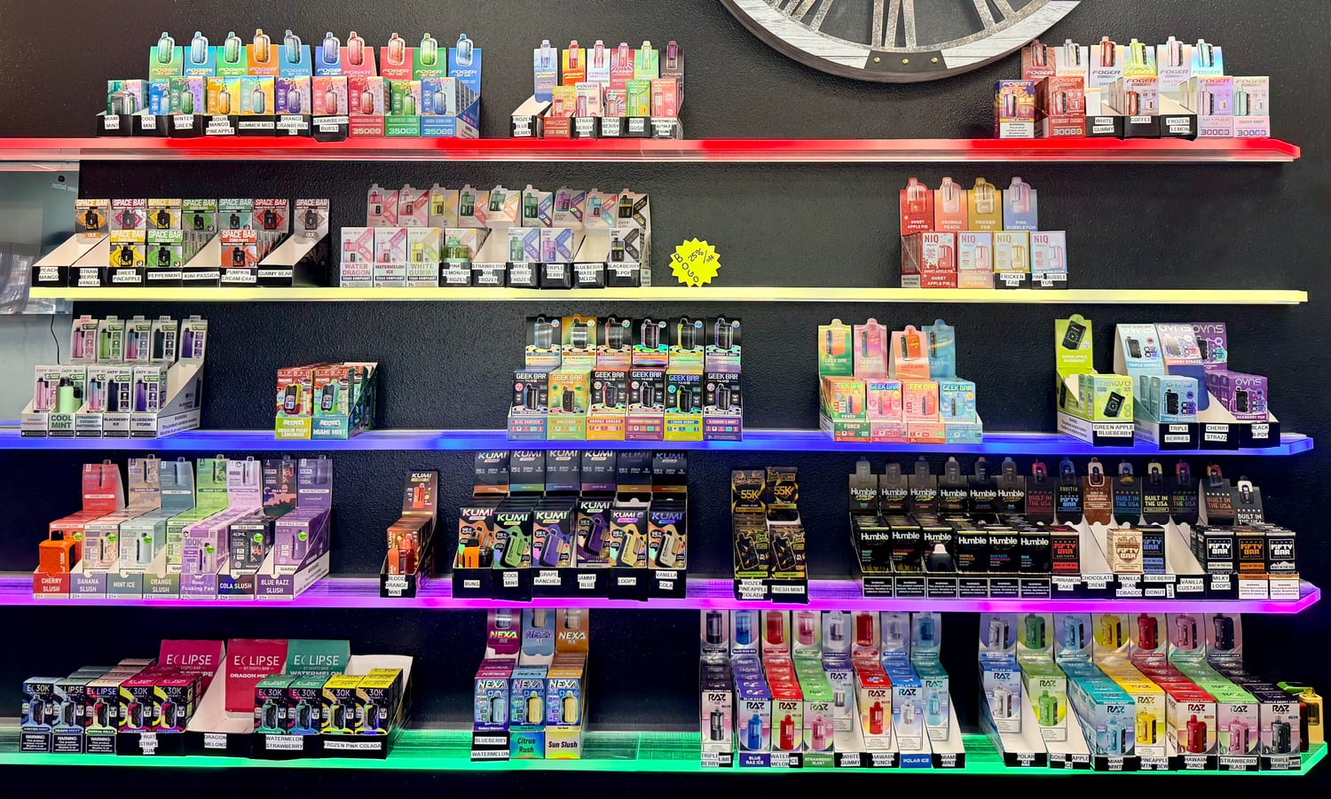 Disposables at Vapor Outlet